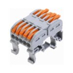 5-to-5 Wiring Block Quick Connector with Din Rail Supports