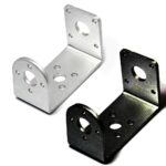 Aluminum short U holder for servo black/silver