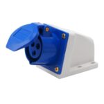 16 Amp 3 Pin Industrial Socket 220-250V Weatherproof IP44 2P+E 3Phase 16A