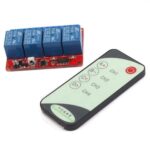 DC 24V 4 Channel IR Infrared Remote Control Switch High-current Relay Module Board LED Status Indicator