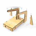 Cutting Machine  DIY Assembly Model Children's Scientific Experiment Equipment Set Diy Kit Of MDF - Image 3