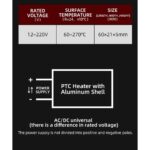 PTC Heaters Plate 220V 230 Degrees 60*21*5.2mm - Image 8