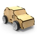 Pull Back And Run Forward Car Assembly Model DIY Kit Of MDF