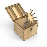 Scare Box Diy Spring Compression Damping Assembled Model  Wooden Model