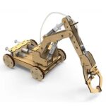 DIY Hydraulic Excavator SY-65 Wooden Assembly Model Kit Of MDF include 3 head