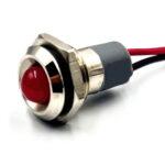 14mm 220v Red Light Spherical shape metal indicator lamp