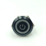 Flat Head 19mm 3-6V Power Non-Latching Yellow 4-Pins Ultra short Black Oxide Metal Switch - Image 5