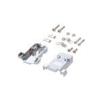 Assembled D-Sub Hood Kit, DB9/HD15 Metalized Chrome