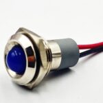 14mm 220v Blue Light Spherical shape metal indicator lamp