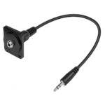 Panel Mount Female 3.5 Audio Jack to Cable male 3.5 Audio Jack Connector