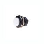 16mm 2 Pin R13-507 Momentary Round Push Button White (pack of 2)