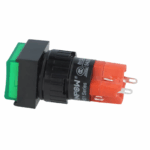 ONPOW 16mm Square Green PUSH ON PUSH OFF Button Switch - Image 2