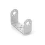 Aluminum Short U Brackets For Servo Silver/Black - Type 2