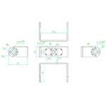 Aluminum Short U Brackets For Servo Silver/Black - Type 2 - Image 3