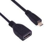 Micro HDMI Male to HDMI Female  10cm High Speed Adapter Cord Extension Lead Cable - Image 5
