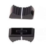 Fader Knob Cap Touch Sensitive Slider Ribbed Mixer Desk Switch Knob Cap - Black Pack of 5