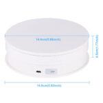 PULUZ 15cm USB Electric Rotating Turntable Display Stand Video Shooting Props Turntable for Photography, Load 1-5kg(White) - Image 2