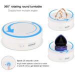 PULUZ 15cm USB Electric Rotating Turntable Display Stand Video Shooting Props Turntable for Photography, Load 1-5kg(White) - Image 4