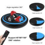 PULUZ 45cm Remote Control Adjusting Speed Rotating Turntable Display Stand, Black, Load 100kg(EU Plug) - Image 5
