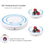 PULUZ 45cm Remote Control Adjusting Speed Rotating Turntable Display Stand, White, Load 100kg(EU Plug) - Image 4