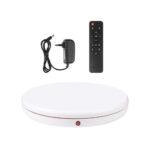 PULUZ 45cm Remote Control Adjusting Speed Rotating Turntable Display Stand, White, Load 100kg(EU Plug) - Image 6