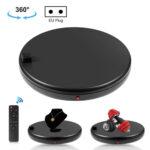PULUZ 45cm Remote Control Adjusting Speed Rotating Turntable Display Stand with Power Socket, Black, Load 100kg(EU Plug)