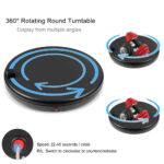 PULUZ 45cm Remote Control Adjusting Speed Rotating Turntable Display Stand with Power Socket, Black, Load 100kg(EU Plug) - Image 4