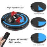 PULUZ 45cm Remote Control Adjusting Speed Rotating Turntable Display Stand with Power Socket, Black, Load 100kg(EU Plug) - Image 5