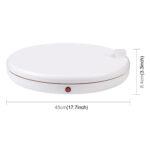 PULUZ 45cm Remote Control Adjusting Speed Rotating Turntable Display Stand with Power Socket, White, Load 100kg(EU Plug) - Image 2