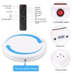 PULUZ 45cm Remote Control Adjusting Speed Rotating Turntable Display Stand with Power Socket, White, Load 100kg(EU Plug) - Image 3