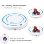 PULUZ 45cm Remote Control Adjusting Speed Rotating Turntable Display Stand with Power Socket, White, Load 100kg(EU Plug) - Image 4