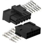 Molex 12 Pin 3mm Pitch Micro-Fit Male Connector Housing With Crimping Pins (1 Set)