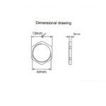 SS 6mm Locknut - (Pack of 10) - Image 2