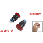 Mushroom Head 16mm 3Pin Red 250v 5A Emergency Push Button Switch Non-Latching Button - Image 4