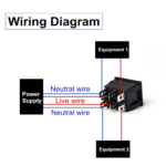 KCD8-212N 16A 250V SPST ON-OFF 6 Leg Double Rocker Switch Green Red - Image 4