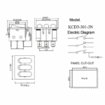 ROCKER SWITCH-KCD3-301-3N Three Pole Three Throw ON OFF Illuminated - Image 5