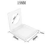 22mm Transparent Plastic Dustproof Square Protective Cover for Flat Head Metal Switch - (2 Pcs) - Image 2