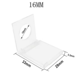 22mm Transparent Plastic Dustproof Square Protective Cover for Flat Head Metal Switch - (2 Pcs) - Image 3