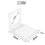 22mm Transparent Plastic Dustproof Square Protective Cover for Flat Head Metal Switch - (2 Pcs) - Image 11