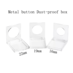 22mm Transparent Plastic Dustproof Square Protective Cover for Flat Head Metal Switch - (2 Pcs) - Image 4