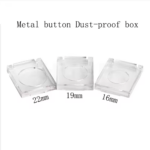 22mm Transparent Plastic Dustproof Square Protective Cover for Flat Head Metal Switch - (2 Pcs) - Image 5