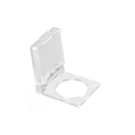 12mm Transparent Plastic Dustproof Square Protective Cover for Flat Head Metal Switch - (2 Pcs)