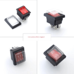 KCD2 And KCD4 – Waterproof Rocker Switch Cover Rectangle (Pack of 5) - Image 2