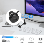 USB Type-C to USB 3.0 Female Panel Mount Connector With Rubber Cap - High Quality - Image 8