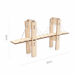 DIY Bridge STEM Kit DIY Kid Learning STEM Physical Science Kits Educational Toy Cable-Stayed Bridge - Image 2