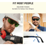 Green Laser Enhancement Glasses – Eye Protection Safety Glasses for Green Laser Level, Rotary and Multi-Line Laser Tools – Goggles with Adjustable Temple - Image 5