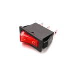 QY603-101 T125 15A 250V Red SPST Panel Mount Rocker Switch With Light - Image 3