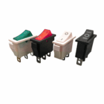 QY603-101 T125 15A 250V Red SPST Panel Mount Rocker Switch With Light - Image 4