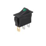 KCD3-101EN-Green-Illuminated Rocker Switch-3Pin (ON-OFF)