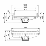 UM100 UM Series Profile DIN Rail Mounting Base PCB Holder- 1 meter - Image 4